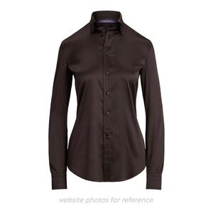 Ralph Lauren Collection Cameron Straight Fit Silk Shirt